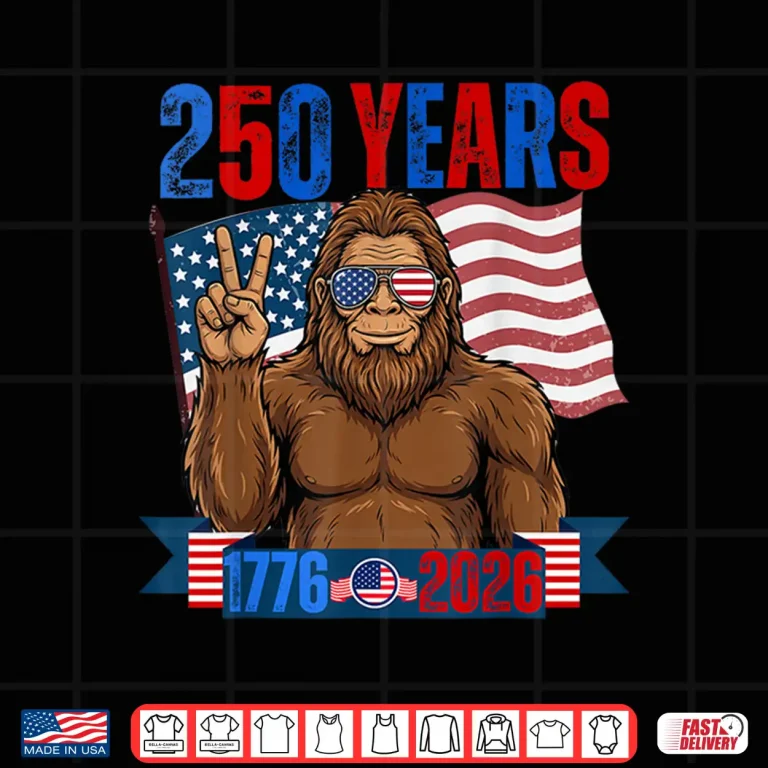 Design 250 Anniversary USA Patriotic Bigfoot 250th 4th of July Shirt