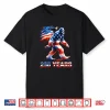 Bigfoot Rock And Flag 250 Years 1776 2026 250Th Birthday Shirt
