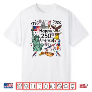 July 4Th Boys Girls Kids Patriotic Happy 250 Years Shirt