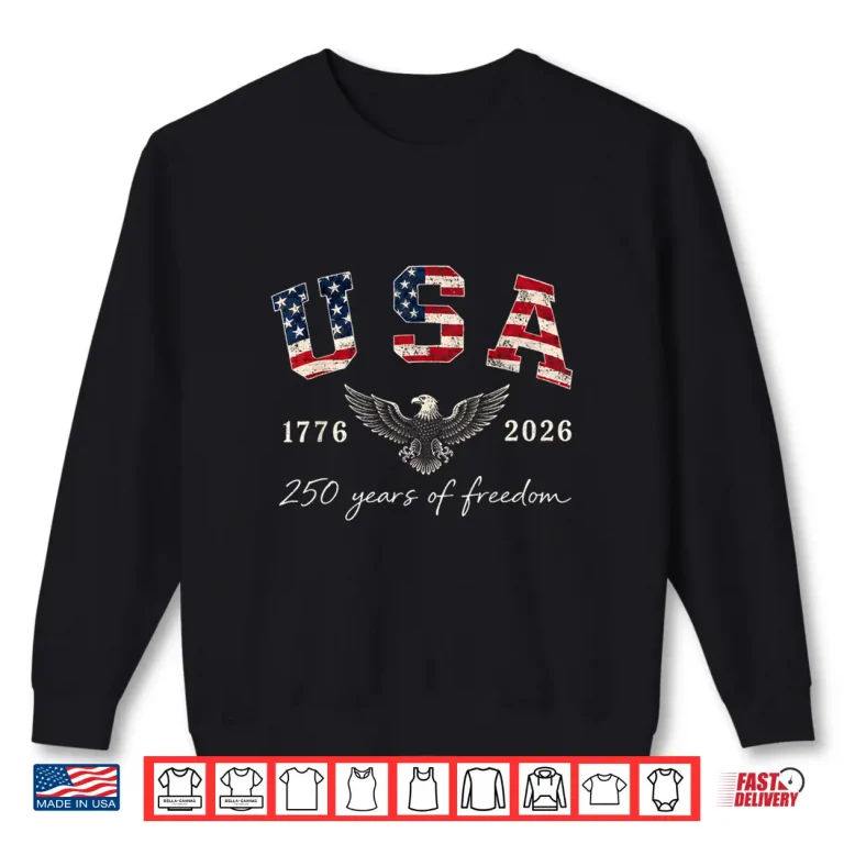 Sweatshirt 4th July 250th Anniversary USA 250 Years US Flag Patriotic Shirt