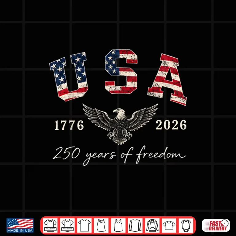 Design 4th July 250th Anniversary USA 250 Years US Flag Patriotic Shirt