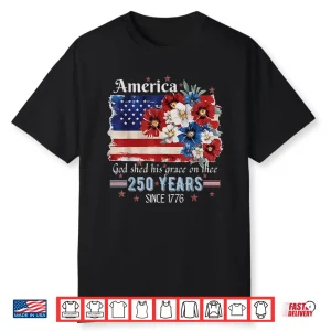 Retro America God Shed His Grace On Thee 250 Years Daisy Shirt
