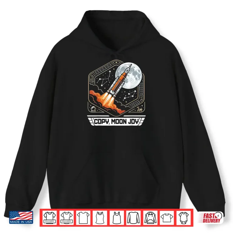 Hoodie Copy Moon Joy Statement with Full Moon Shirt