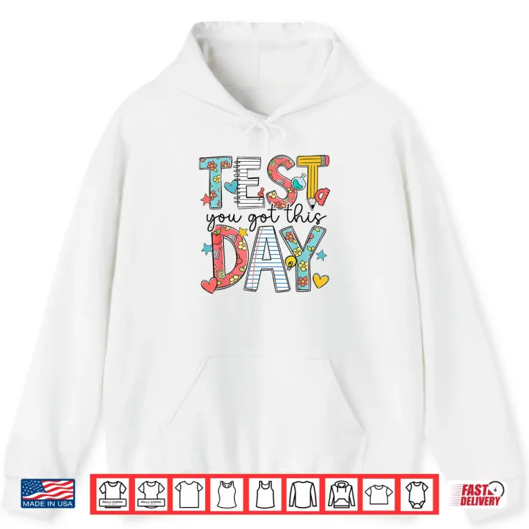 Hoodie Groovy Test Day Rock The Test You Got This Teacher Student Shirt