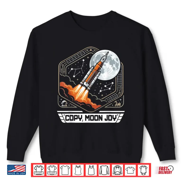Sweatshirt Copy Moon Joy Statement with Full Moon Shirt