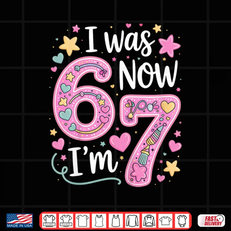 Design I was 6 Now Im 7 Birthday Shirt Dripping Style 7th Birthday Shirt
