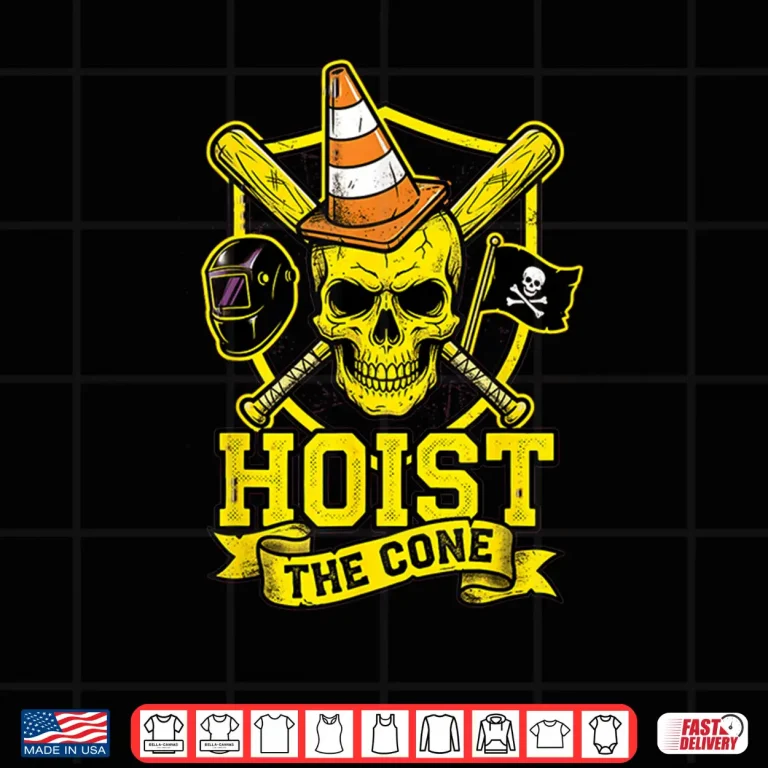 Design Pirates Hoist The Cone Funny Pirate Traffic Cone Graphic Shirt