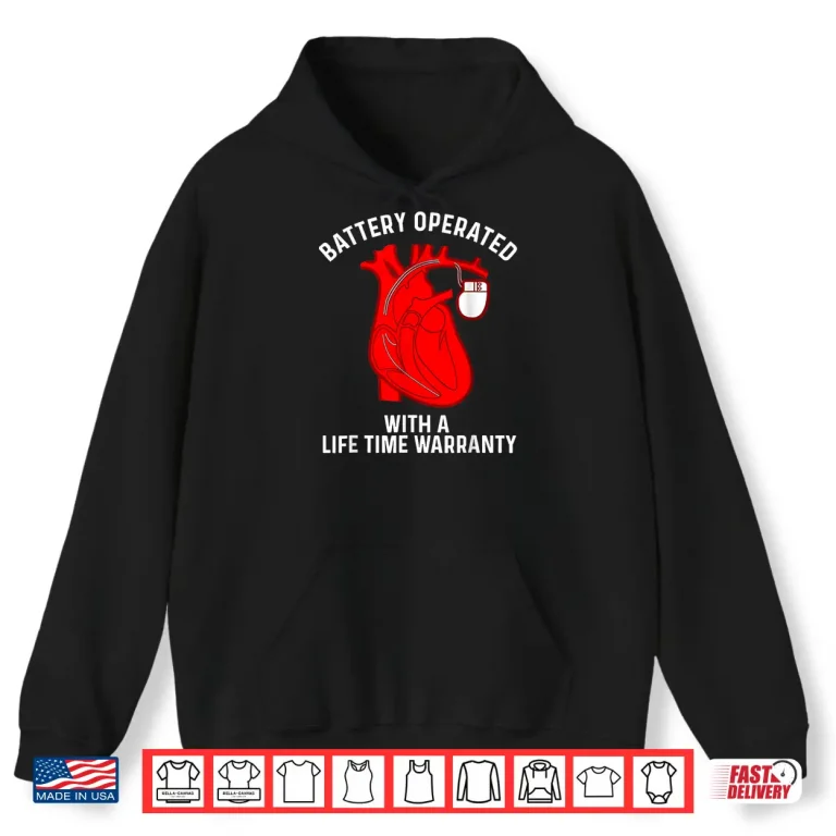 Hoodie Battery Operated with a Life time Warranty Shirt