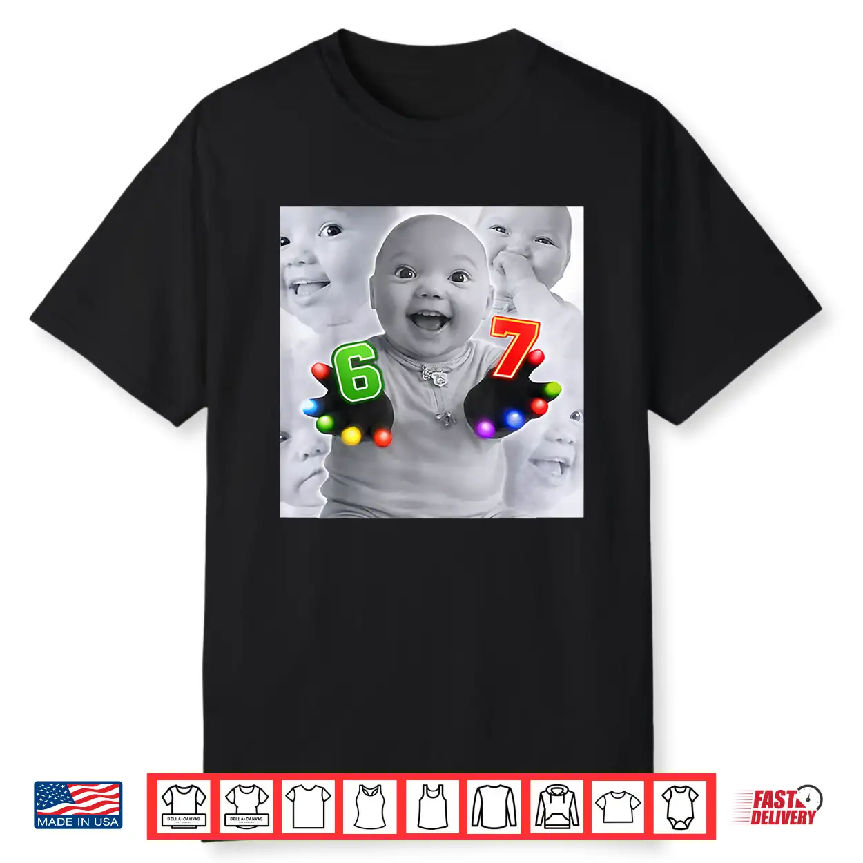 Gloving 67 Six Seven Niche Baby Funny Ai Baby Meme Shirt Gloving 67 Six Seven Niche Baby Funny Ai Baby Meme Shirt