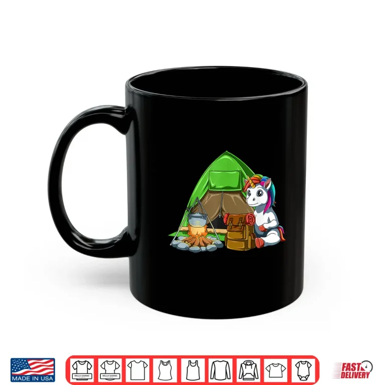 Mug Funny Backpacking Unicorn Hiking and Camping Shirt
