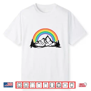 Gay Pride Hiking Camping Backpacking Outdoor Retro Lgbt Shirt