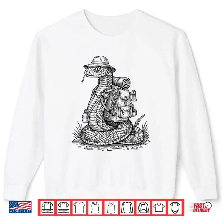 Sweatshirt Hiking Snake Backpacking Animals Funny Cottagecore Reptile Shirt