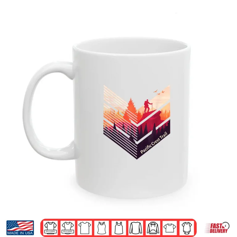 Mug Pacific Crest Trail Backpacking Military Style Graphic Shirt