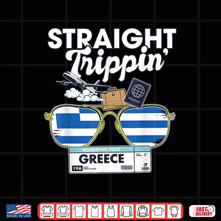 Design Straight Trippin Greece Vacation Tour Travel Trip Matching Shirt