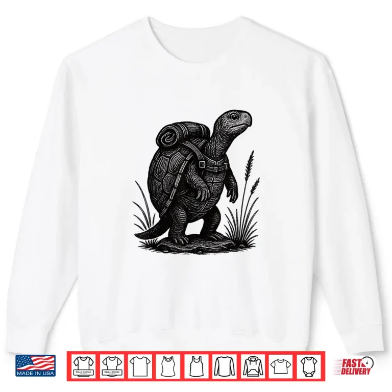 Sweatshirt Hiking Turtle Backpacking Animals Funny Cottagecore Reptile Shirt