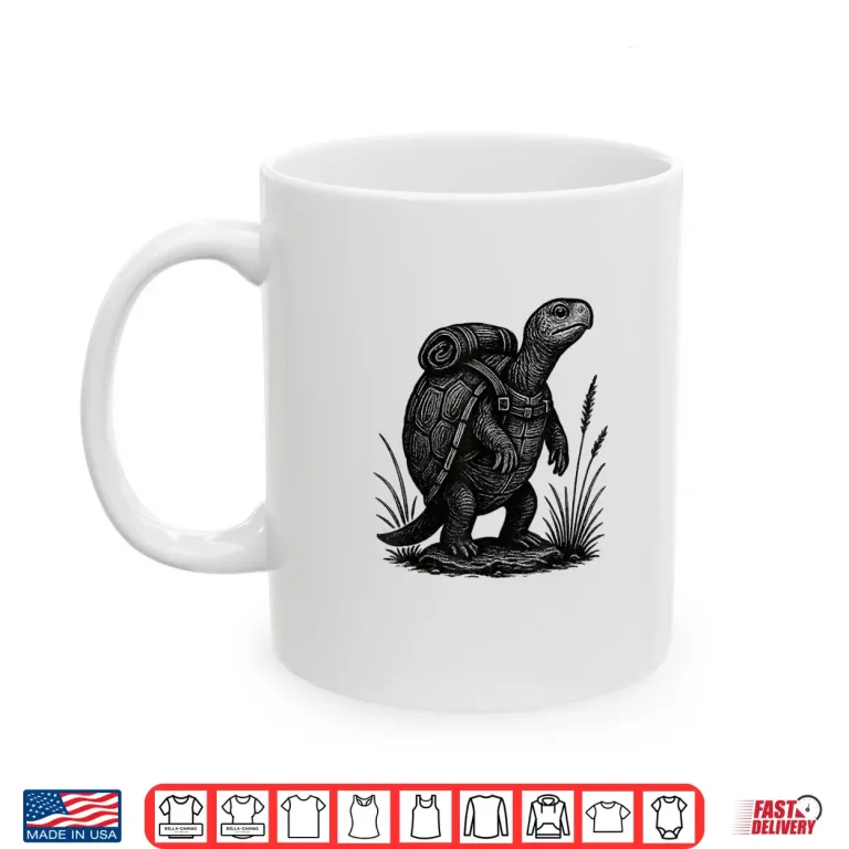 Mug Hiking Turtle Backpacking Animals Funny Cottagecore Reptile Shirt