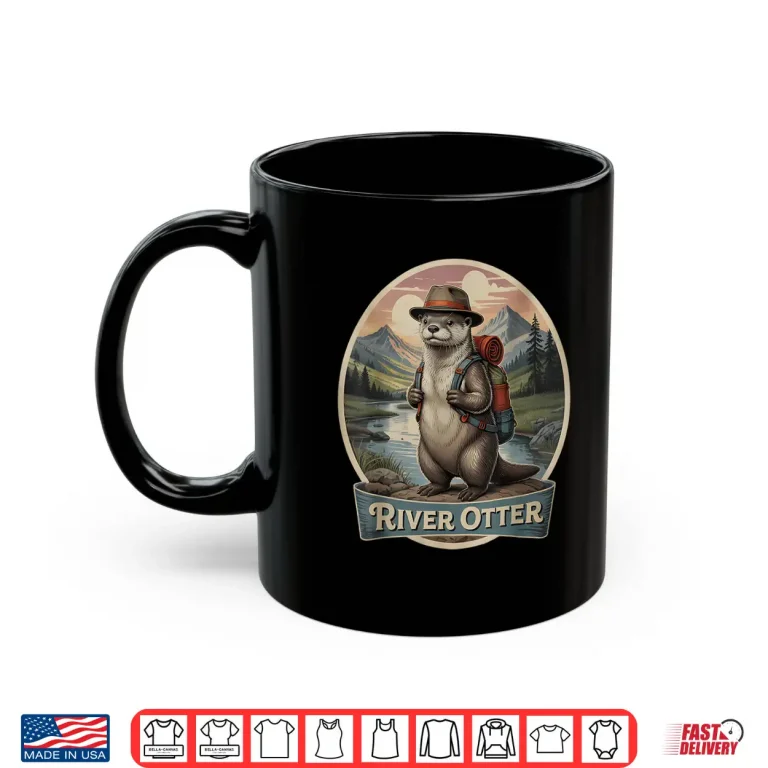 Hiking River Otter Backpacking Animals Cottagecore Aesthetic Shirt 3 Mug Hiking River Otter Backpacking Animals Cottagecore Aesthetic Shirt
