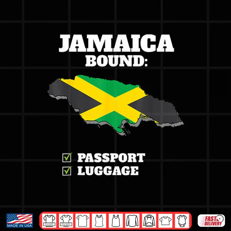 Design Jamaica Bound Country Travel Jamaican Flag Vacation Trip Shirt