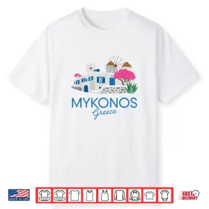 Mykonos Greece Scenic Greek Island Fun Travel Lover Design Shirt