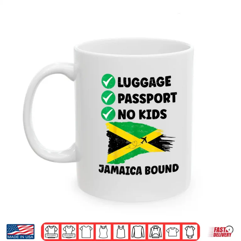 Mug Luggage Passport No Kids Jamaica Bound Couple Trip Matching Shirt