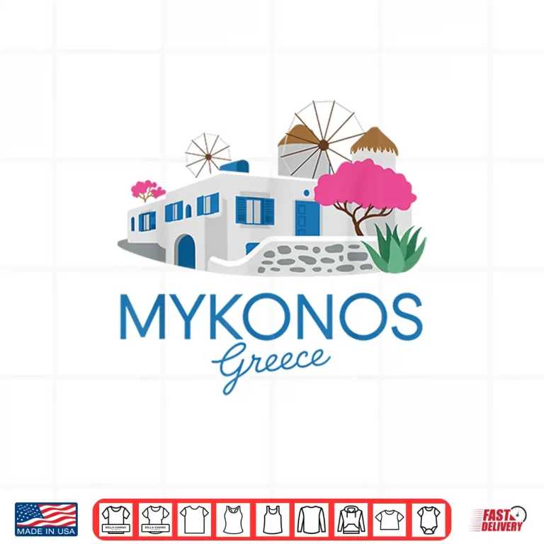 Design Mykonos Greece Scenic Greek Island Fun Travel Lover Design Shirt
