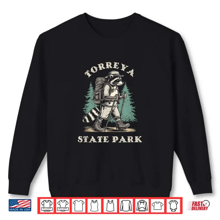 Sweatshirt Torreya State Park Florida Hiking Backpacking Raccoon Shirt
