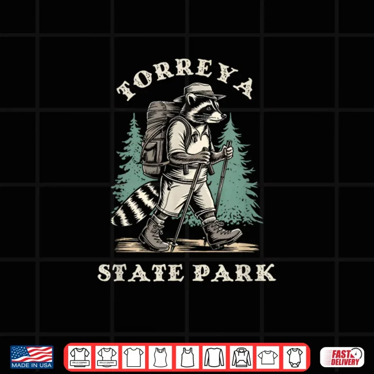 Design Torreya State Park Florida Hiking Backpacking Raccoon Shirt