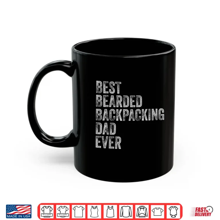 Mug Best Bearded backpacking Dad Fathers Day Shirt