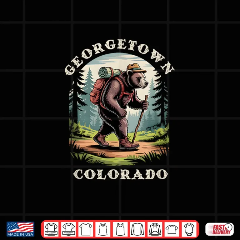 Design Georgetown Colorado CO Mountains Hiking Backpacking Bear Shirt