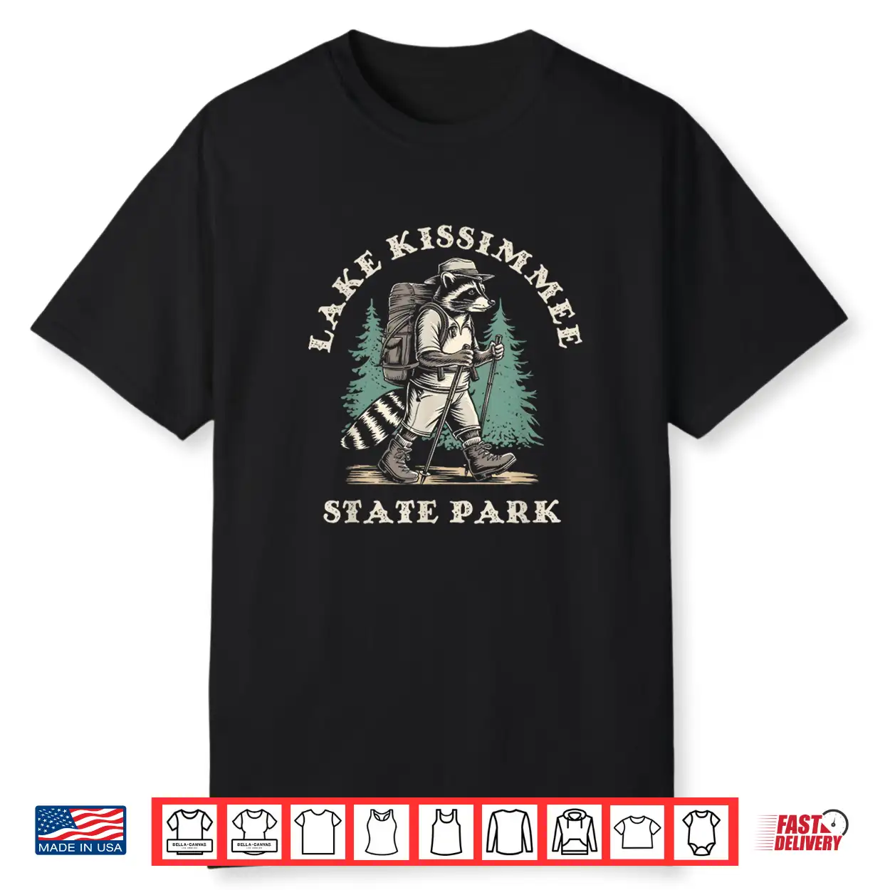 Lake Kissimmee State Park Florida Hiking Backpacking Raccoon Shirt Lake Kissimmee State Park Florida Hiking Backpacking Raccoon Shirt