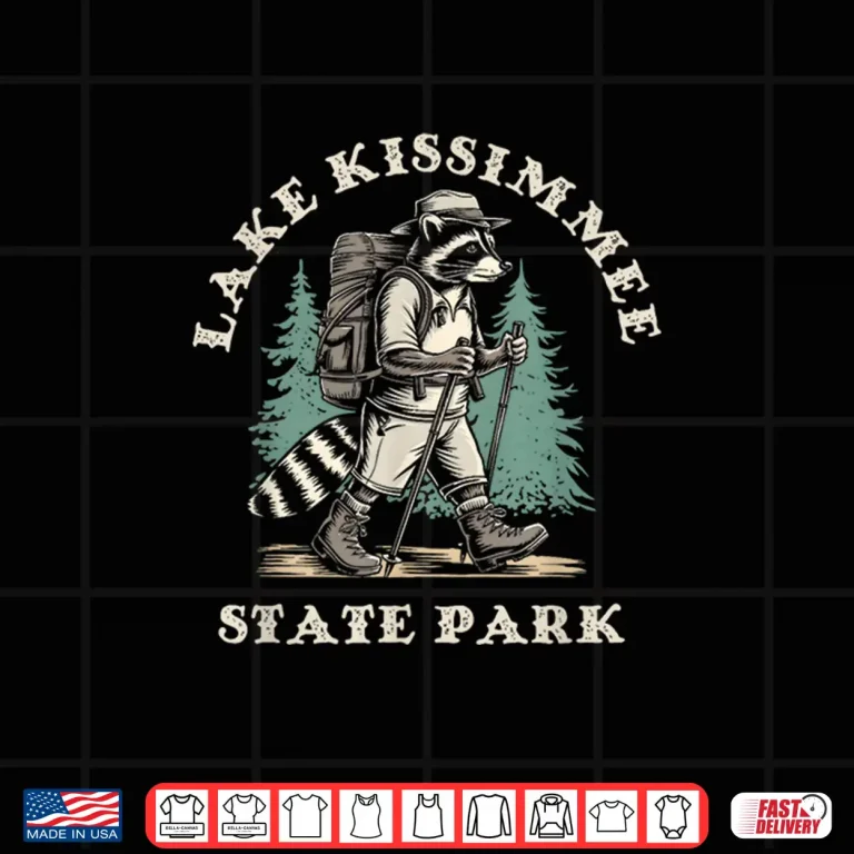 Lake Kissimmee State Park Florida Hiking Backpacking Raccoon Shirt 4 Design Lake Kissimmee State Park Florida Hiking Backpacking Raccoon Shirt