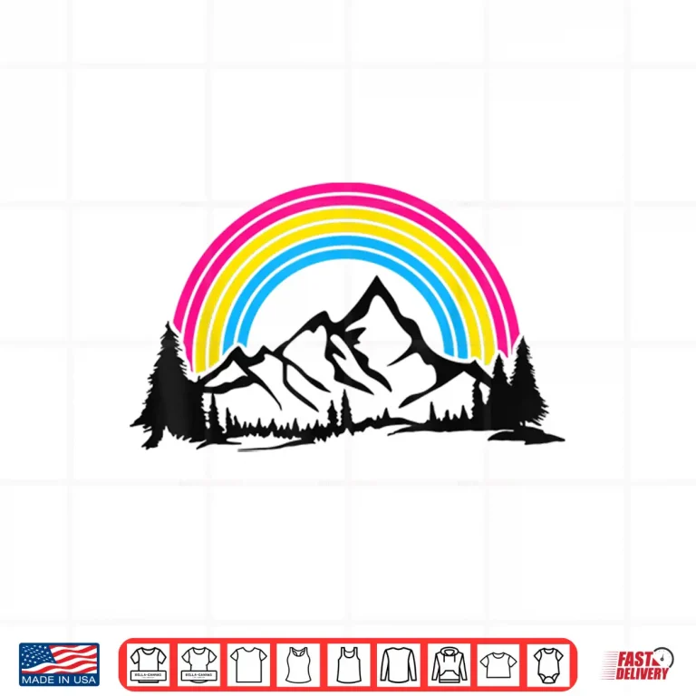 Design Pan Pride Hiking Camping Backpacking Outdoor Pansexual LGBT Shirt