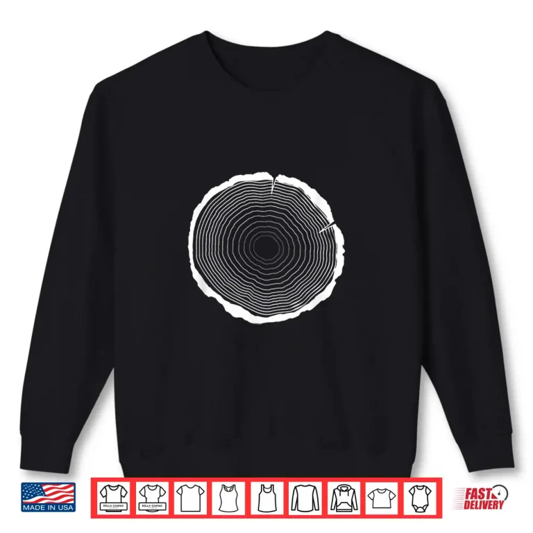 Sweatshirt Tree Rings Outdoor Camping Backpacking Hiking Shirt