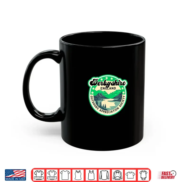 Mug Derbyshire England Peak District English Hiking Backpacking Shirt