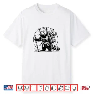 Hiking Red Panda Backpacking Animals Funny Cottagecore Shirt