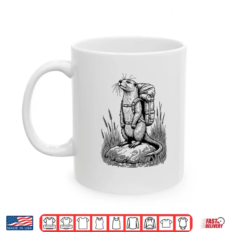 Mug Hiking Otter Funny Cottagecore Backpacking Backpacker Shirt
