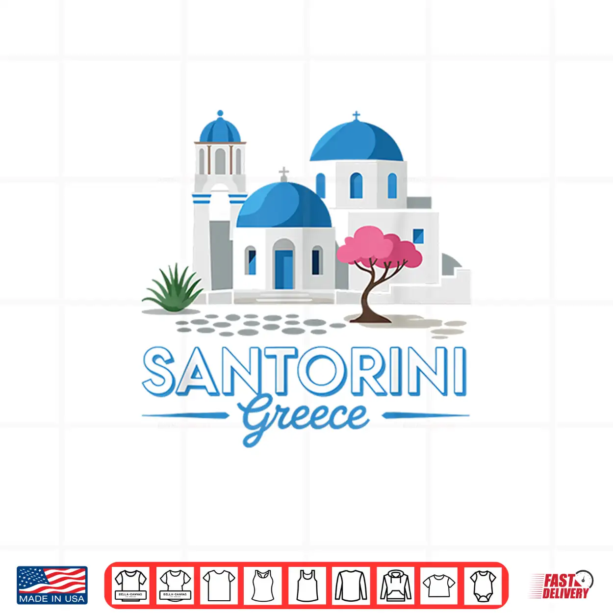 Santorini Greece Scenic Greek Island Fun Travel Design Shirt Santorini Greece Scenic Greek Island Fun Travel Design Shirt