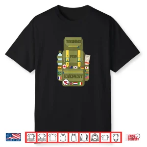 Training For Everest Base Camp Backpacking Flag Patch Hiking Shirt