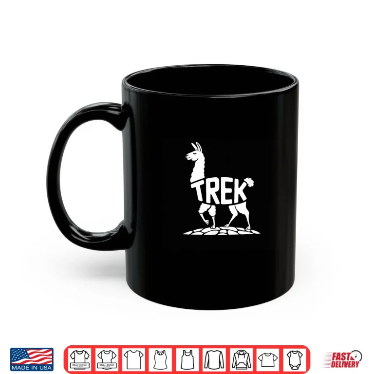 Mug Trek Llama Word Art Hiking Andes Backpacking Design Shirt