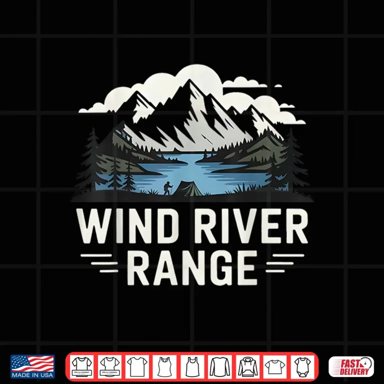 Design Wind Rivers Range Hiking Camping Climbing Wilderness Trails Shirt