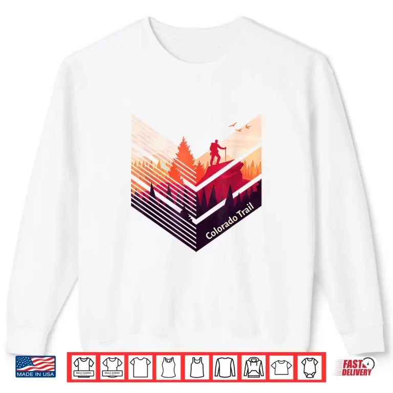 Sweatshirt Colorado Trail Backpacking Military Style Graphic Shirt