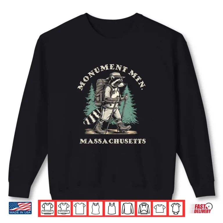 Sweatshirt Monument Mountain Massachusetts Hiking Trail Raccoon Shirt