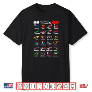 Race Car Enthusiast Motorsport Racing Fan World Flags Shirt