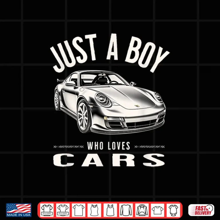 Design Just a Boy Who Loves Cars Supercar Sports Car Shirt