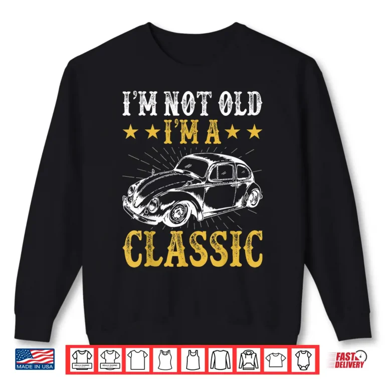 Sweatshirt Retro Vintage Bug Classic Car Enthusiast Graphics Shirt