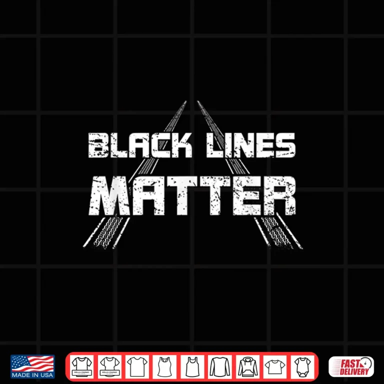 Design Black Lines Matter Car Burnout Skids Funny Car Enthusiast Shirt