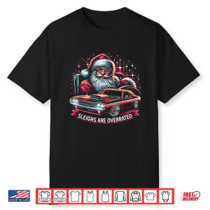 Classic Muscle Car Santa Hotrod V8 Enthusiast Christmas Shirt