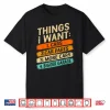 Retro Things I Want Car Enthusiast Auto Mechanic Engine Men Shirt