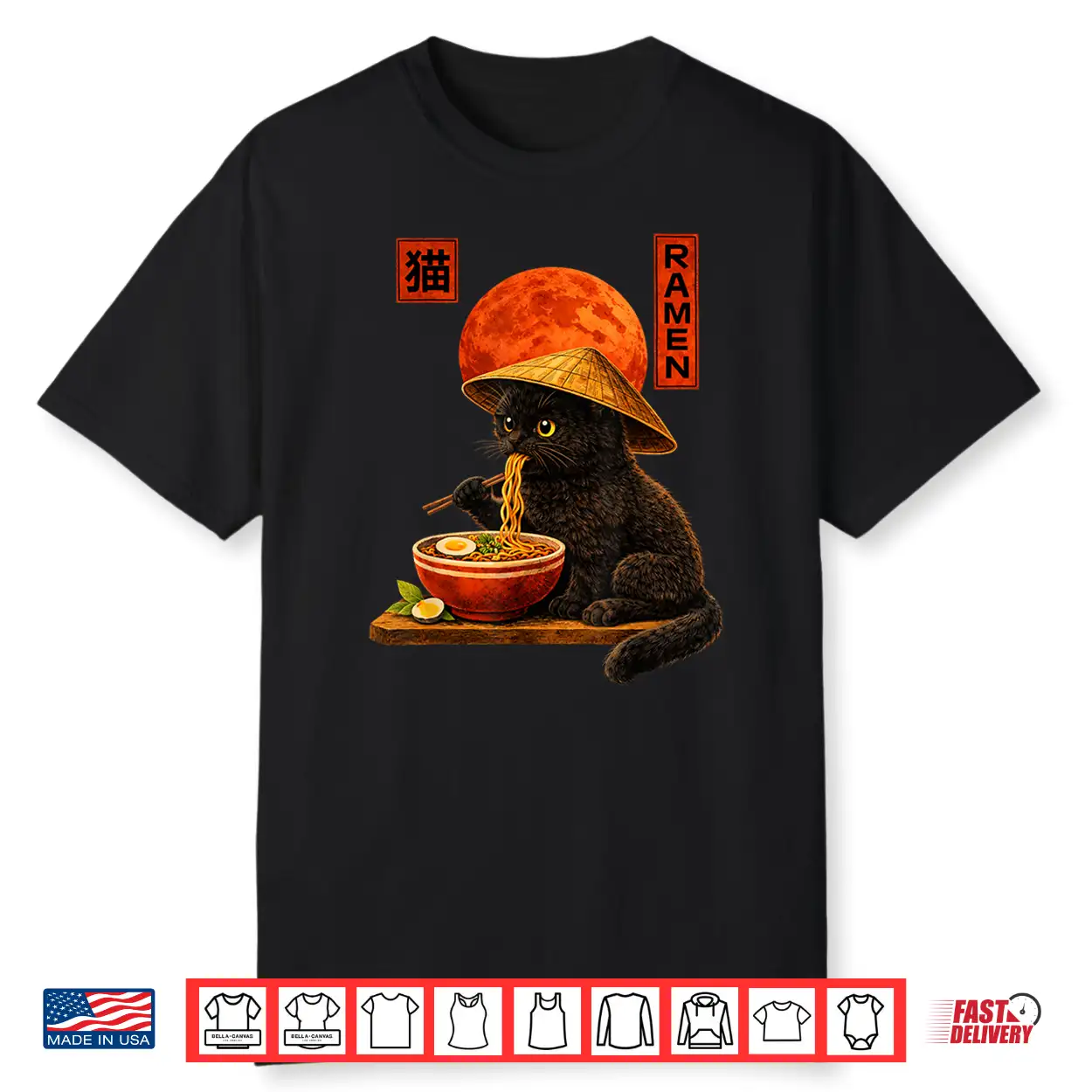 Cat Ramen Kitten Japanese Art Funny Anime Graphic Tee Kawaii Shirt Cat Ramen Kitten Japanese Art Funny Anime Graphic Tee Kawaii Shirt