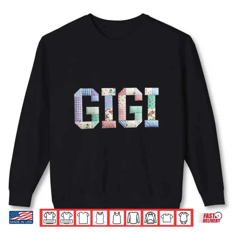Sweatshirt Gigi Patchwork Style Floral Quilted Design Shirt